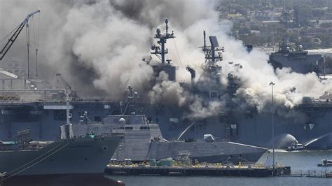 navy ship under attack